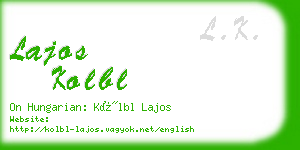 lajos kolbl business card